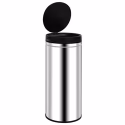 VidaXL 322697 bidone per la spazzatura Acrilonitrile butadiene stirene (ABS), Acciaio inox Argento - Vista aggiuntiva 3
