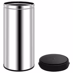 VidaXL 322697 bidone per la spazzatura Acrilonitrile butadiene stirene (ABS), Acciaio inox Argento - Vista aggiuntiva 4