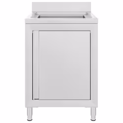 Mobiletto da Cucina con Lavandino in Acciaio Inox 60x60x96 cmcod mxl 121144
