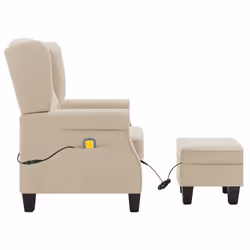 VidaXL 320170 sedia massaggiante elettrica Crema - Vista aggiuntiva 4