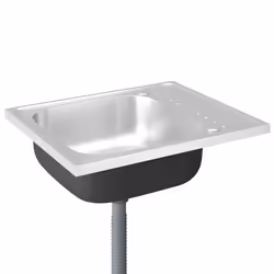 vidaXL Lavello da Cucina con Scarico Argento 600x500x155 mm Acciaio - Vista aggiuntiva 2