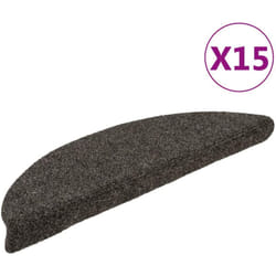 Vidaxl - Tappetini per Scale 15 pz Antracite 56x17x3 cm Agugliati 135722