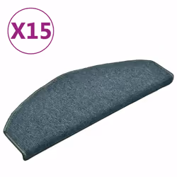 vidaXL Tappetini per scale 15 pz 65x24x4 cm Verde scuro Semicircolari Grandi - Vista aggiuntiva 2