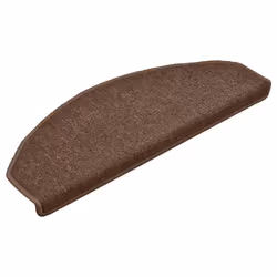 vidaXL Tappetini per scale 15 pz 65x24x4 cm Marrone Semicircolari Grandi - Vista aggiuntiva 3