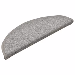 vidaXL Tappetini per scale 15 pz 56x17x3 cm Grigio chiaro Semicircolari - Vista aggiuntiva 3