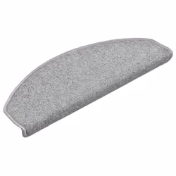 vidaXL Tappetini per scale 15 pz 65x24x4 cm Grigio chiaro Semicircolari Grandi - Vista aggiuntiva 3