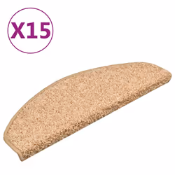 vidaXL Tappetini per scale 15 pz 65x21x4 cm Oro Semicircolari Grandi - Vista aggiuntiva 2