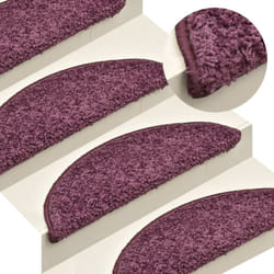Vidaxl - Tappetini per Scale 15 pz Viola Scuro 56x17x3 cm 759807