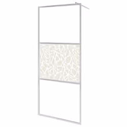 vidaXL Parete per Doccia Walk-in in Vetro ESG Design Pietra 100x195 cm - Vista aggiuntiva 2