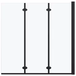 vidaXL Box Doccia Pieghevole a Libro 3 Pannelli in ESG 130x138 cm Nero - Vista aggiuntiva 2