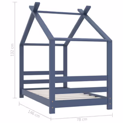 VidaXL 289613 lettino per bambini Grigio Legno - Vista aggiuntiva 7