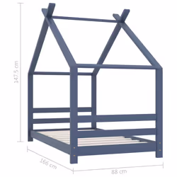 VidaXL 289614 lettino per bambini Grigio Legno - Vista aggiuntiva 7