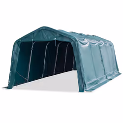 vidaXL Tendone Bestiame Rimovibile PVC 550 g/m² 3,3x8 m Verde Scuro - Vista aggiuntiva 2