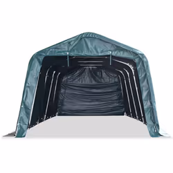 vidaXL Tendone Bestiame Rimovibile PVC 550 g/m² 3,3x8 m Verde Scuro - Vista aggiuntiva 3