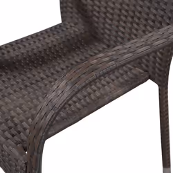 VidaXL 310086 sedia da esterno Terrazzo Rattan sintetico, Acciaio Marrone - Vista aggiuntiva 4