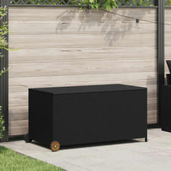 vidaXL Contenitore da Giardino Nero 120x65x61 cm in Polyrattan