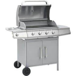 Vidaxl - Barbecue e Griglia a Gas 4+1 Fornelli Argento in Acciaio Inox