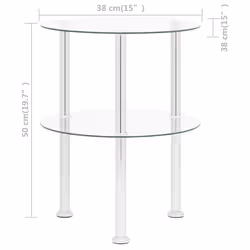 VidaXL 322787 tavolino da caffè, comodino e consolle da soggiorno Forma rotonda - Vista aggiuntiva 7