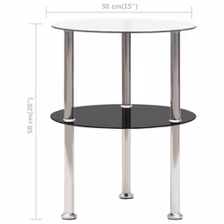 VidaXL 322788 tavolino da caffè, comodino e consolle da soggiorno Forma rotonda - Vista aggiuntiva 5