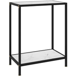 Tavolo Consolle, Tavolo da ingresso Bianco 60x35x75 cm in Vetro Temperato Vidaxl