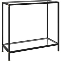 Tavolo Consolle, Tavolo da ingresso Trasparente 80x35x75 cm in Vetro Temperato Vidaxl