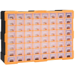 Vidaxl - Mobile Contenitore con 64 Cassetti 52x16x37,5 cm 29406