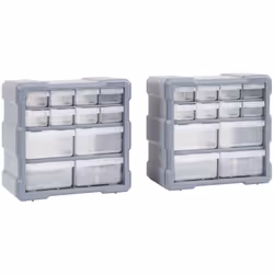 Questi imperdibili mobili contenitori multi-cassetto con un totale di 24 cassetti sono progettati per riporre ordinatamente u ...