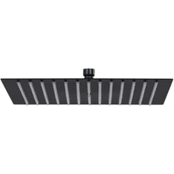 vidaXL Testa Doccia a Pioggia in Acciaio Inox 30x30 cm Quadrata Nera