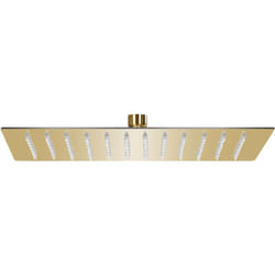Testa Doccia a Pioggia in Acciaio Inox 30x20cm Rettangolare Oro Vidaxl 685557