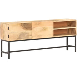 Credenza, Madia per salotto Moderna 145x30x60 cm in Legno Massello di Mango Vidaxl