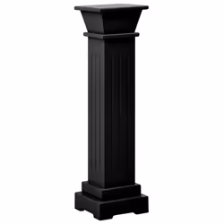 vidaXL Piedistallo per Piante Quadrato Classico Nero 17x17x66 cm MDF - Vista aggiuntiva 2