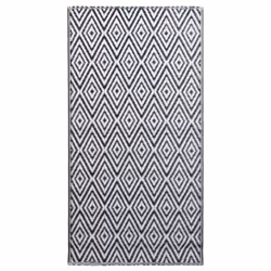 vidaXL Tappeto da Esterni ARAKIL Bianco e Nero 120x180 cm in PP - Vista aggiuntiva 2