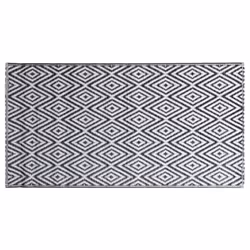vidaXL Tappeto da Esterni ARAKIL Bianco e Nero 120x180 cm in PP - Vista aggiuntiva 3