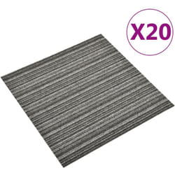 Vidaxl - Quadrotte di Moquette 20 pz 5 m² 50x50 cm Antracite a Strisce