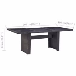 VidaXL 310145 tavolo da esterno Nero - Vista aggiuntiva 6