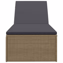 VidaXL 310146 sedia da esterno Salone Seduta imbottita Rattan sintetico, Acciaio Marrone, Grigio - Vista aggiuntiva 4