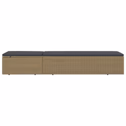 VidaXL 310146 sedia da esterno Salone Seduta imbottita Rattan sintetico, Acciaio Marrone, Grigio - Vista aggiuntiva 5