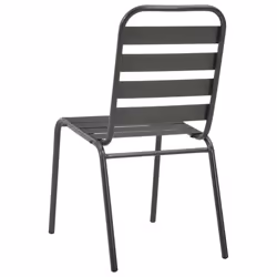 VidaXL 310155 sedia da esterno Terrazzo Acciaio Grigio - Vista aggiuntiva 5