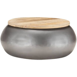 Vidaxl - Tavolino da Salotto Grigio 68x68x30 cm Legno Massello di Mango
