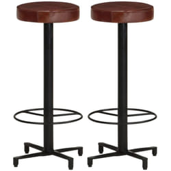 Vidaxl - Sgabelli da Bar 2 pz 76 cm in Vera Pelle