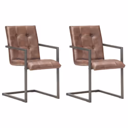 VidaXL 321849, Schiuma, Vera pelle, Acciaio, 510 mm, 560 mm, 910 mm, 45 cm, 46,5 cm