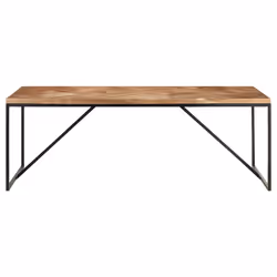 vidaXL Tavolo da Pranzo 200x90x76 cm Legno Massello di Acacia e Mango - Vista aggiuntiva 3