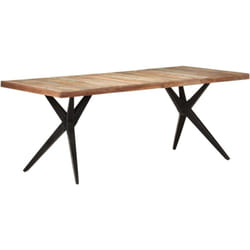 Vidaxl - Tavolo da Pranzo 200x90x76 cm in Legno Massello di Recupero