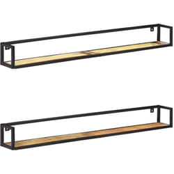 2 pz Mensole a Muro, Mensole Da Parete 160 cm in Legno Massello di Recupero Vidaxl