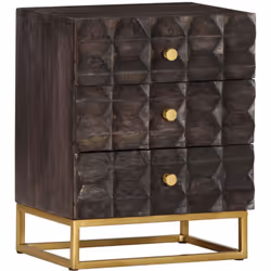 Caratterizzato da un design a blocchi, questo mobile in legno aggiunge uno stile industriale al vostro soggiorno. Il comodino ...