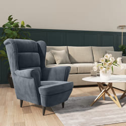 vidaXL Poltrona Grigio Scuro Velluto