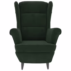 vidaXL Poltrona Verde Scuro Velluto - Vista aggiuntiva 3