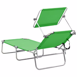 VidaXL 310325 sedia da esterno Salone Seduta imbottita Acciaio, Poliestere Verde - Vista aggiuntiva 5