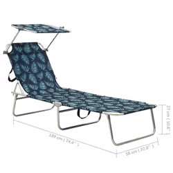 VidaXL 310328 sedia da esterno Salone Seduta imbottita Acciaio, Poliestere Multicolore - Vista aggiuntiva 8