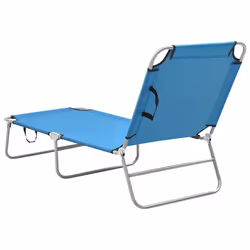 VidaXL 310329 sedia da esterno Salone Seduta imbottita Tessuto, Acciaio Blu, Turchese - Vista aggiuntiva 4